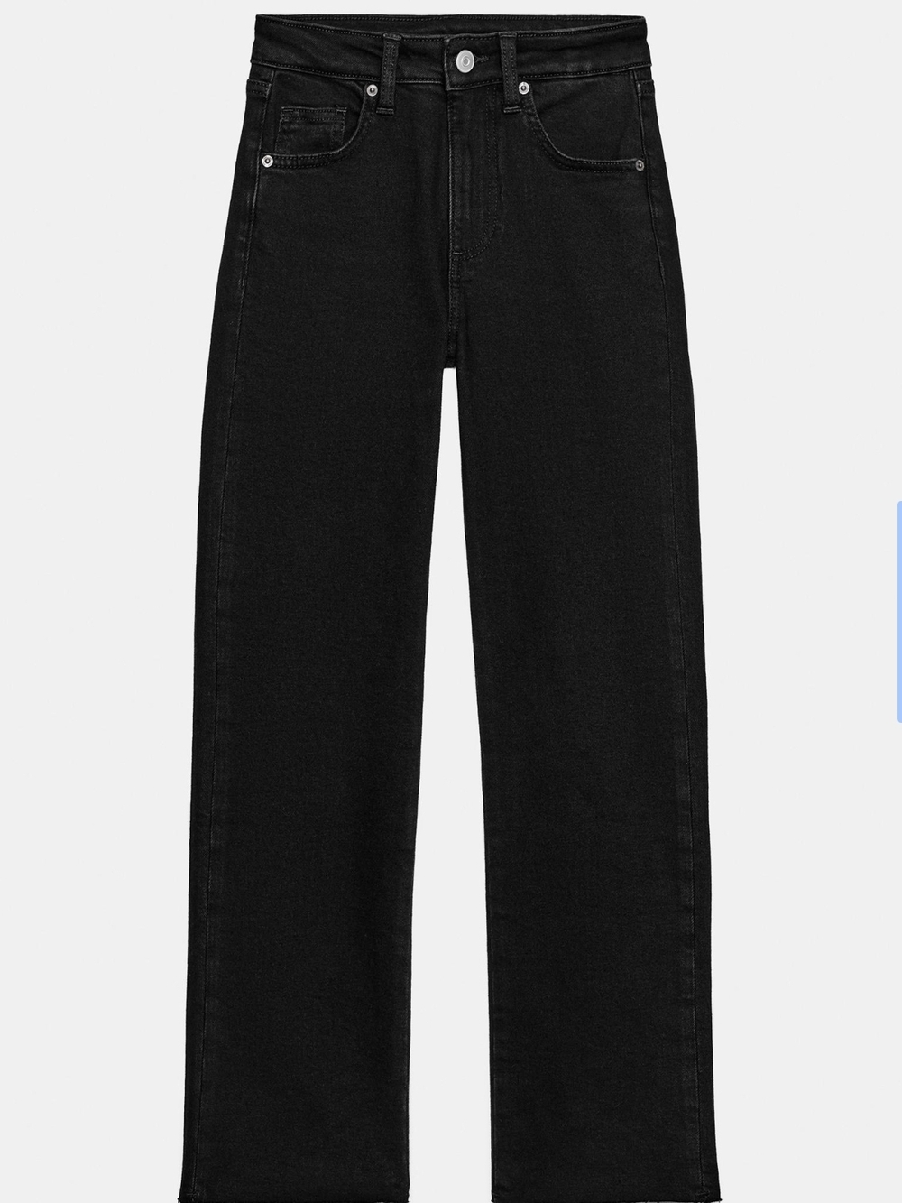 Zara Cropped Flair High Waisted Jeans in Black US24